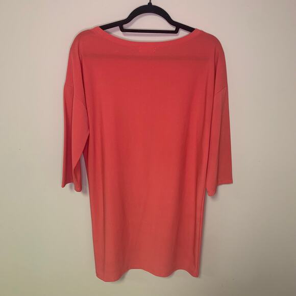 Leith coral three-quarter sleeve shift dress size XS - Picture 4 of 9